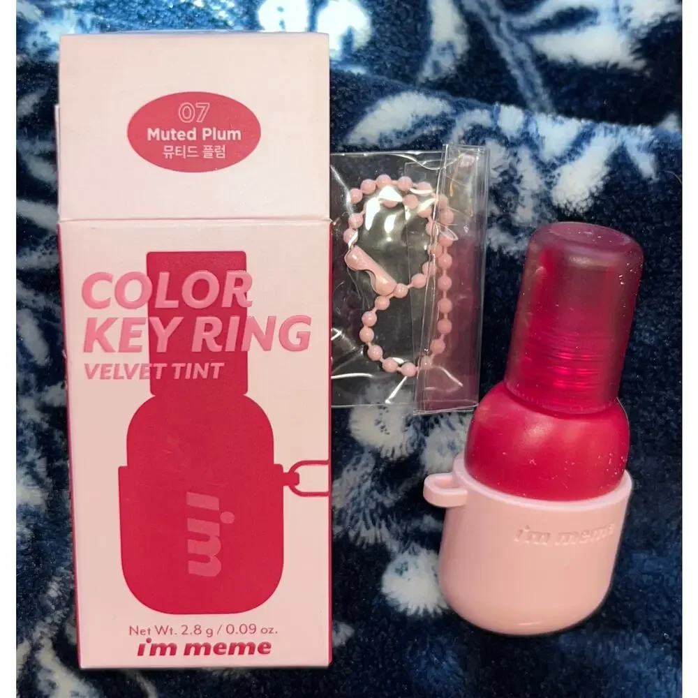 New! I'M MEME Color Key Ring Velvet Lip Tint Muted Plum Long Lasting Lip Stain